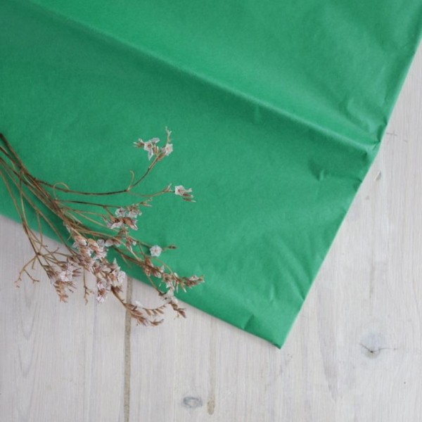 Бумага Тишью - 1 лист, размер 50х66 см, цвет: зеленый