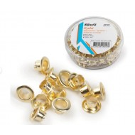 Люверсы Kw-trio золото, комплект 250 шт, диаметр 4,8 мм