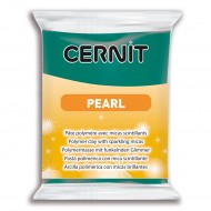 Полимерная глина Cernit Pearl, 56 г, цвет: 600 - зеленый 
