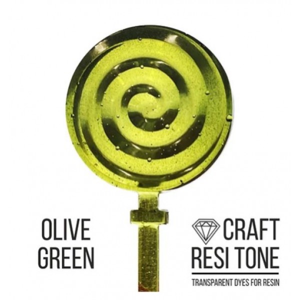 Прозрачный краситель для эпоксидной смолы CraftResinTint, Оливковый зеленый, 10 мл