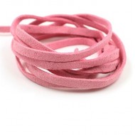 Шнур замшевый, толщина 5 мм, цвет: розовый