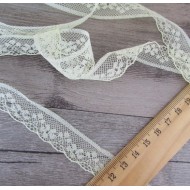 Нейлоновое кружево, ширина: 16 мм, 1 м, цвет желтый, арт. 1416